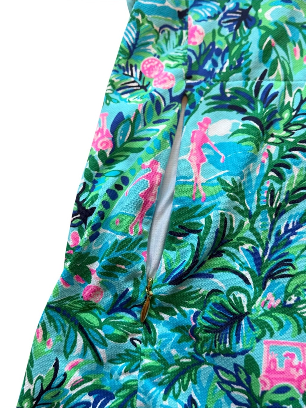 Lilly Pulitzer Silvia Par Quarter Zip Women's Sleeveless Golf Dress - Picture 8 of 14